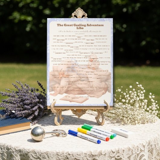 Blue Goose Libs Baby Shower Group game Acrylic  アクリルサイン