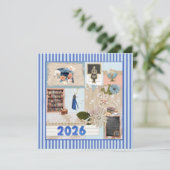 Blue Grad 2026, Girl, Cap, Tassel, Bookcase, Globe シーズンカード (スタンド正面)