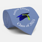 blue grad cap - 2024年クラス – お名前 ネクタイ (ロール)