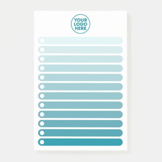 Blue Gradient Business Logo To Do List ポストイット (正面)