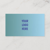 Blue Gradient Minimal Logo Business Card 名刺 (裏面)