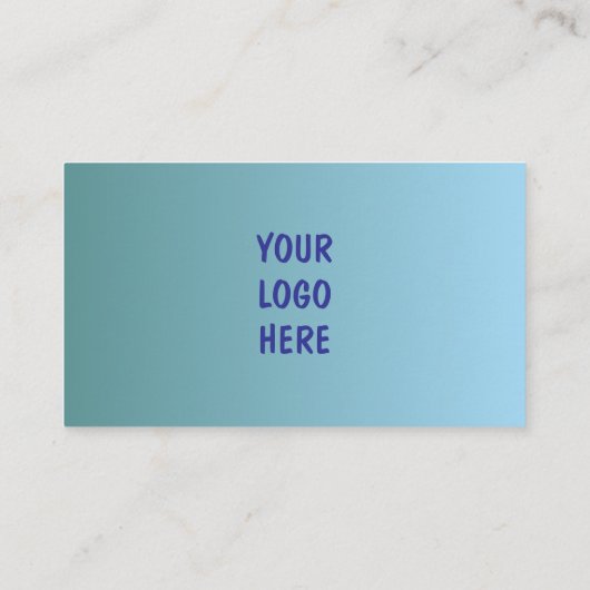 Blue Gradient Minimal Logo Business Card 名刺 (裏面)