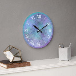 Blue gradient wall clock ラージ壁時計