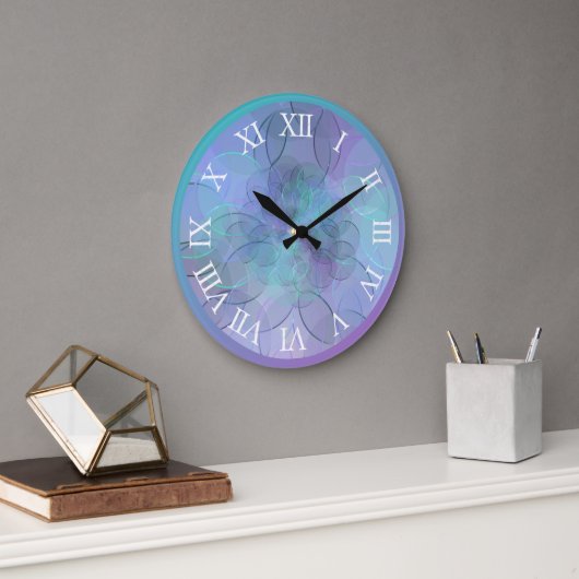 Blue gradient wall clock ラージ壁時計 (オフィス)