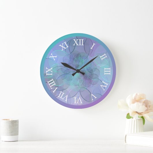Blue gradient wall clock ラージ壁時計 (ホーム)