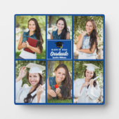 Blue Graduate Collage 2023 Square卒業写真 フォトプラーク (正面)