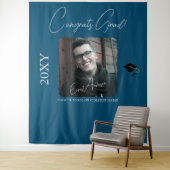 Blue Graduate Partyの写真の背景 タペストリー (インサイチュ)