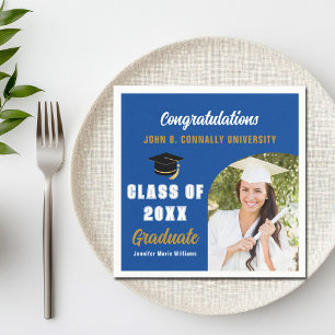 Blue Graduate Photo 2024年3月卒業パーティー スタンダードカクテルナプキン