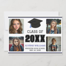 Blue Graduation Announcement 案内状