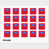 Blue Graduation Cap #1-2スタンプ スクエアシール (シート)