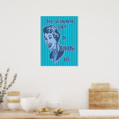 Blue Grammar Lady Watchingポスター ポスター (キッチン)