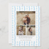 Blue Grandmillennial Photo Christmas Card 招待状 (裏面)