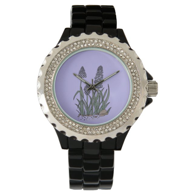 Blue Grape Hyacinth Watch 腕時計 (正面)