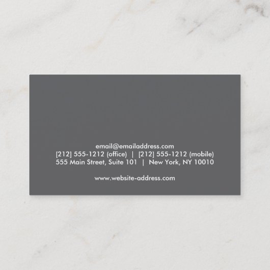 BLUE/GRAYカメラロゴの名刺 名刺 (裏面)