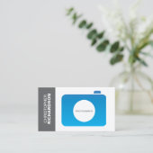 BLUE/GRAYカメラロゴの名刺 名刺 (スタンド正面)