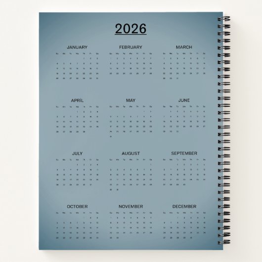 Blue Gray   ノートブック (裏面)