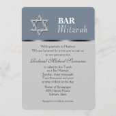 Blue gray bar mitzvah celebrations 招待状 (正面)