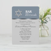 Blue gray bar mitzvah celebrations 招待状 (スタンド正面)