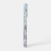 Blue Gray Contemporary Abstract Design iPhone 16ケース (右側面)