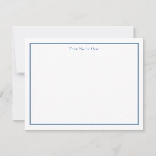 Blue Gray Geometrical Design Personal Note Card ノートカード (正面)