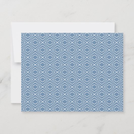 Blue Gray Geometrical Design Personal Note Card ノートカード (裏面)