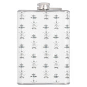 Blue Gray Green Geometric フラスク (裏面)