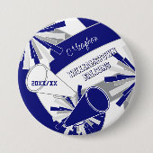 blue gray or ANY COLORS volleyball cheerleader 缶バッジ (正面)