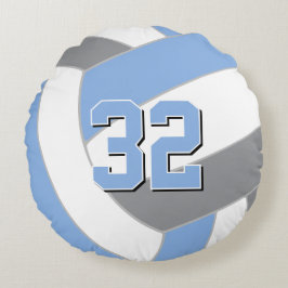 blue gray or ANY team colors kids volleyball ラウンドクッション
