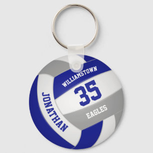 blue gray sports team colors volleyball キーホルダー