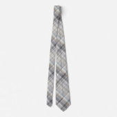 Blue/Gray/Tan Plaid ネクタイ (裏面)
