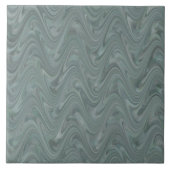 Blue Gray Wavy Abstract Pattern タイル (正面)