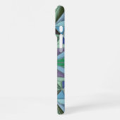 blue green accents iPhoneケース (左側面)