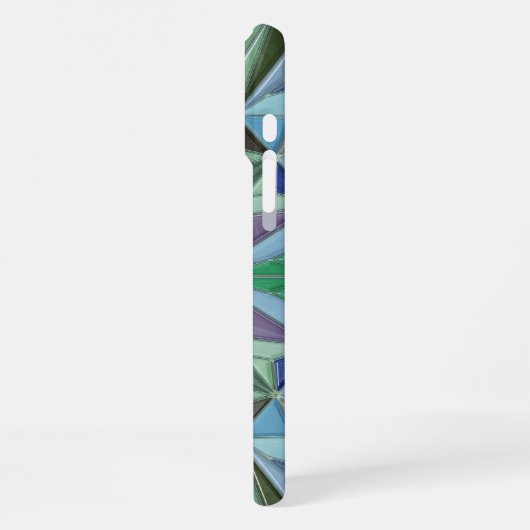 blue green accents iPhoneケース (左側面)