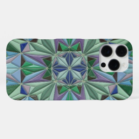 blue green accents iPhoneケース (裏面横)