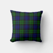 Blue Green and Black Tartan Plaid Pattern クッション (正面)