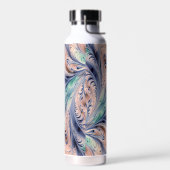  blue, green, and peach marbling ウォーターボトル (左面)