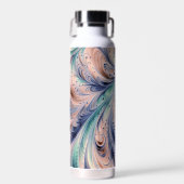  blue, green, and peach marbling ウォーターボトル (正面)