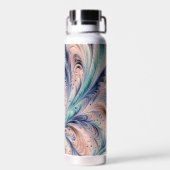  blue, green, and peach marbling ウォーターボトル (背面)