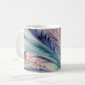  blue, green, and peach marbling コーヒーマグカップ (正面左)