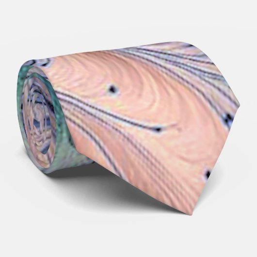  blue, green, and peach marbling ネクタイ (ロール)