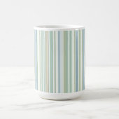 Blue Green and white stripes コーヒーマグカップ (中央)