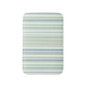 Blue Green and white stripes バスマット (正面縦)