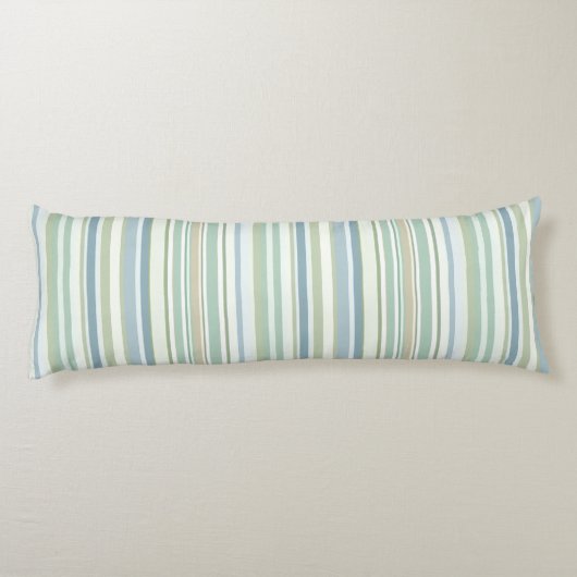 Blue Green and white stripes ボディピロー (裏面)