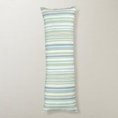 Blue Green and white stripes ボディピロー (裏面 (縦))