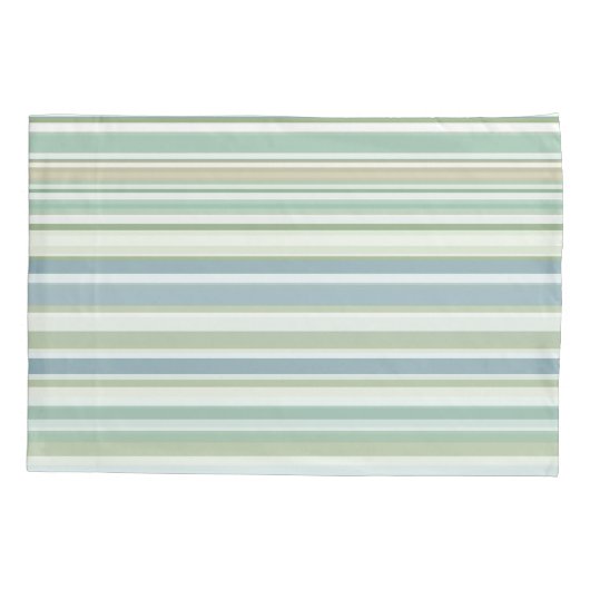 Blue Green and white stripes 枕カバー (裏面)