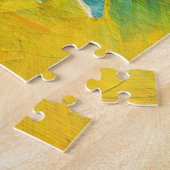 Blue, Green, and Yellow Abstract Brushstrokes ジグソーパズル (側面)