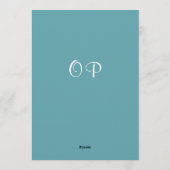 Blue Green Aqua Pine Branch Surprise 70th Birthday 招待状 (裏面)