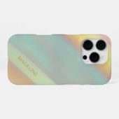 Blue Green Beach Coastal  iPhoneケース (裏面横)