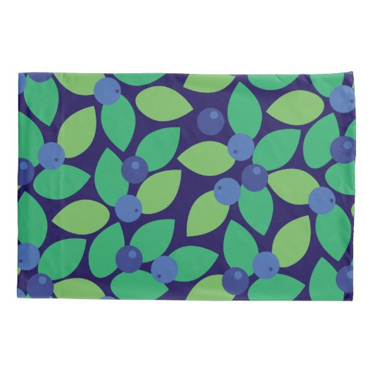 Blue Green Blueberry Modern Scandinavian. 枕カバー (裏面)