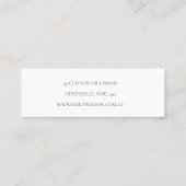 Blue Green Blush Watercolor Agate Earring Hoops スキニー名刺 (裏面)